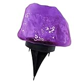 IWOWHERO Solar Gartenleuchte Steinoptik Energiesparend mit Erdspieß für...