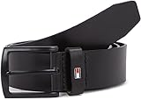 Tommy Hilfiger Herren Gürtel Denton Matte 3,5 cm Ledergürtel, Schwarz...