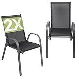 Albatros Gartenstühle 2er Set Kuba – stapelbar mit robustem...