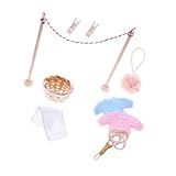 HANABASS Miniatur Wäschetrockner Set mit Staubwedel Stabiles...