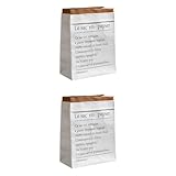 Anneome Kreative Doppellagige Papiertüte Weiß Mittlere Größe aus Karton...