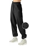 LASLULU Damen-Jogginghose aus Fleece, hohe Taille, athletische Lounge-Hose...