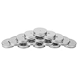 MARKELL 15 Packungen Deckel für Einmachgläser aus Silber mit...