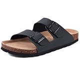 Comwarm Damen Kork Fußbett Pantoletten Sandale, Bequeme Sommer Strand...