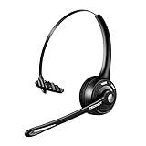 TECKNET Bluetooth Headset mit Mikrofon, kabelloses PC Headset,...