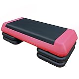 76cm Verstellbarer Aerobic Stepper Fitness Step Board mit 4 Erhöhungen,...