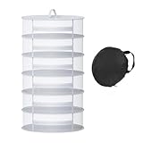 TONIJAWES Trockennetz Kräuter weiß 6 lagiges Breite 60cm Kräutertrockner...