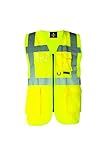 Korntex Unisex KXMFGXL Warnweste Multifunktion mit Taschen, Gelb, XL EU