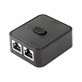 CERRXIAN Netzwerk LAN Switch 2 Ports, RJ45 Netzwerk Key-Press Switch...