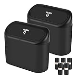 2 Stück Mülleimer Auto mit 75pc Müllsäcke, Auto Mülleimer Innenraum...