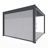 Weide Pavillon Sonnenrollo Ausziehbare Senkrechtmarkise außen für Pergola...