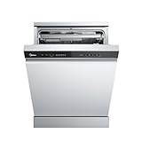 Midea SF 7.60NW14B Geschirrspüler 60cm Freistehend & Unterbaufähig, 14...