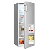 Exquisit Kühlschrank ohne Gefrierfach, Großer Kühlschrank silber, 5...
