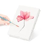 Büttenpapier A6, 20 Blätter Handgeschöpftes Papier Strukturpapier...