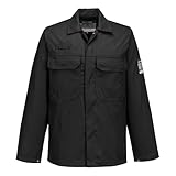 Portwest BIZ2 Herren Flammenresistente Bizweld FR Arbeitsjacke Schwarz, XL
