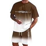 Zweiteiliges Set mit kurzärmligem T-Shirt Shorts mit männlichem Aufdruck...