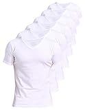 Comfneat Herren 6-Pack Unterhemd 100% Baumwolle Kurzarm T-Shirt mit...