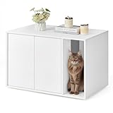 SONGMICS HOME Katzenklo-Schrank, Toolless-Technologie, Katzenhaus, für...