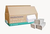 Inoverse 5000 Blatt Papierhandtücher - 25x23 cm ZZ-Falz - Grau,...