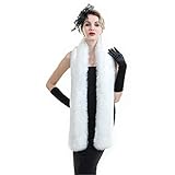 CFlokx Damen-Schal aus Kunstfell, Kragen, 180 cm, extra groß, lang,...