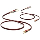 WOWLED HiFi-OFC-Lautsprecherkabel mit Bananenstecker, 2X 2m, vergoldete...