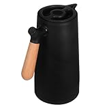 UKCOCO Thermoskanne mit Holzgriff Stilvoller Warmhalte Kaffeekessel...