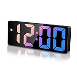 Sarsumir Wecker Digital Uhr, LED Digitaler Wecker mit Zeit Datum Temperatur...