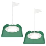 2 Stück Golf Putting Cup Mit Flagge - Übungs-Putter-Pad, Einstellbares...