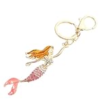 Didiseaon Metall Meerjungfrau Schlüsselanhänger Anhänger in Langlebiger...