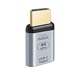 Hsupez USB C auf HDMI Adapter 4K@60Hz, Type-C Buchse auf HDMI Stecker...