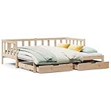 Brokky Tagesbett Ausziehbar mit Schubladen ohne Matratze Ausziehbares Bett...