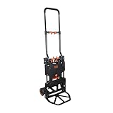 BLACK+DECKER 2-in-1 Sackkarre und Plattformwagen - Transportkarre max. 55KG...