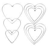 ELEOUTI 9 Stück Herzform Traumfänger Metallring Selbstgemacht Zubehör in...