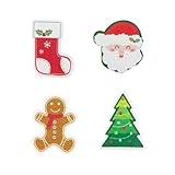 Set Von 4 Weihnachtsmotivküchenschwämme Ohne Kratzer Reinigung...
