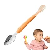 Kustimantu Babynahrungslöffel, Fütterungslöffel für Babys, Edelstahl...