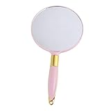 SAFIGLE Runder Handheld Kosmetikspiegel Im Vintage Stil Tragbares Make Up...