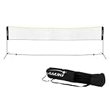 Hauki Badminton Netz, Tennisnetz 500cm, Schwarz, H156cm, Federballnetz Set...