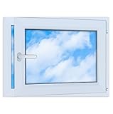 LORAC | Kunststofffenster weiß 800x600mm, 80x60cm, PCV, DIN Rechts,...