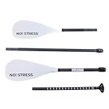 No Stress Carbon Hybrid SUP und Kajakpaddel 4-teilig I Verstellbares,...