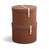 BIGSO RUT 2er-Set Aufbewahrungsbox mit Deckel – runde Ordnungsbox mit...