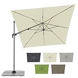 Doppler Sonnenschirm für den Garten 320x240cm Natur I Pendelschirm...