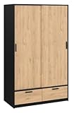 Schwebetürenschrank Spiegelschrank mit Schubladen, Kleiderstangen und...