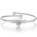 AOOSU Damen Armband Herz, Schlangen Gliederarmband Edelstahl Armkette...