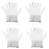 Healvian 12 Paare Pu beschichtete Nylonhandschuhe mit Grauen Kanten...