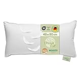 DREAMSTAR Daunenkissen 40 x 80 cm | 3-Kammer Daunenkopfkissen | Kopfkissen...