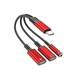 USB-C-Kopfhörer-Ladeadapter, 3-in-1 USB-C-Kopfhörer-Ladeadapter für...