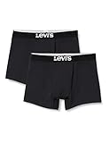 Levi's Herren Solid Basic Boxers Boxer-Shorts, Jet Schwarz, L