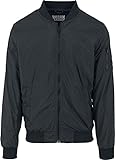 Urban Classics Herren Light Jacket Bomber Jacke, Schwarz, L EU