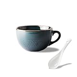 Große Tasse 700 ml Keramik Kaffeebecher Müslischalen mit Griff für...