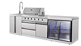 Grillmaster Selected Silver Edelstahl-Outdoorküche - Inkl. Rotisserie, 4+2...